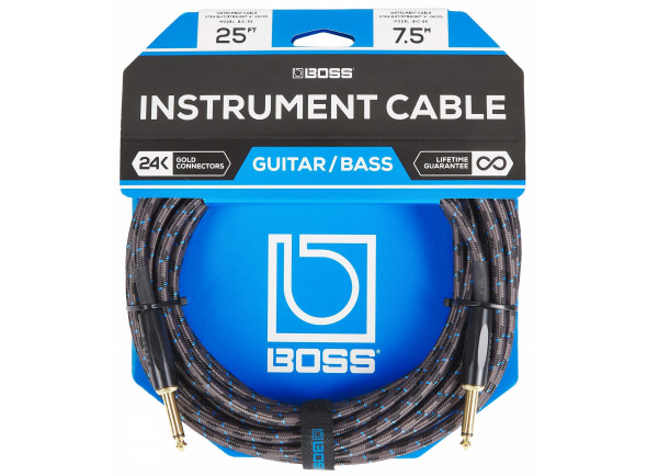 <b>BOSS BIC-25 Cabo Audio Instrumento Jack reto mono 7.5 metros comprimento Revestimento Malha Garantia Vitalícia</b> <b>BOSS BIC-25 Cabo Audio Instrumento Jack reto mono 7.5 metros comprimento Revestimento Malha Garantia Vitalícia</b>